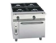 Cocina central a gas con 4 fuegos y horno pasante CG-1002